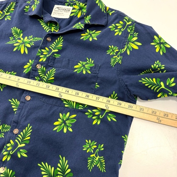 Mountain Khakis Mens Sz S Navy Floral Relaxed Fit Short Sleeve Button Up Shirt - Picture 7 of 9